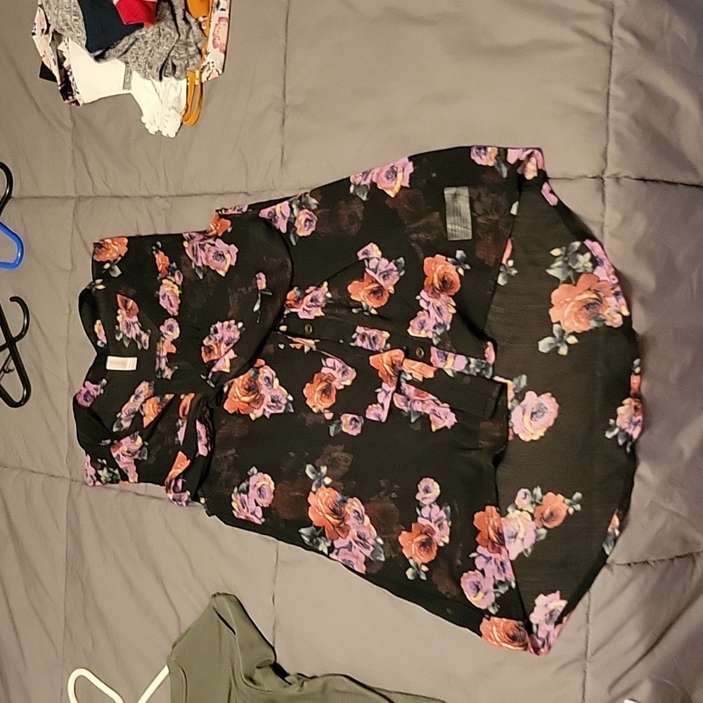 Sheer floral top